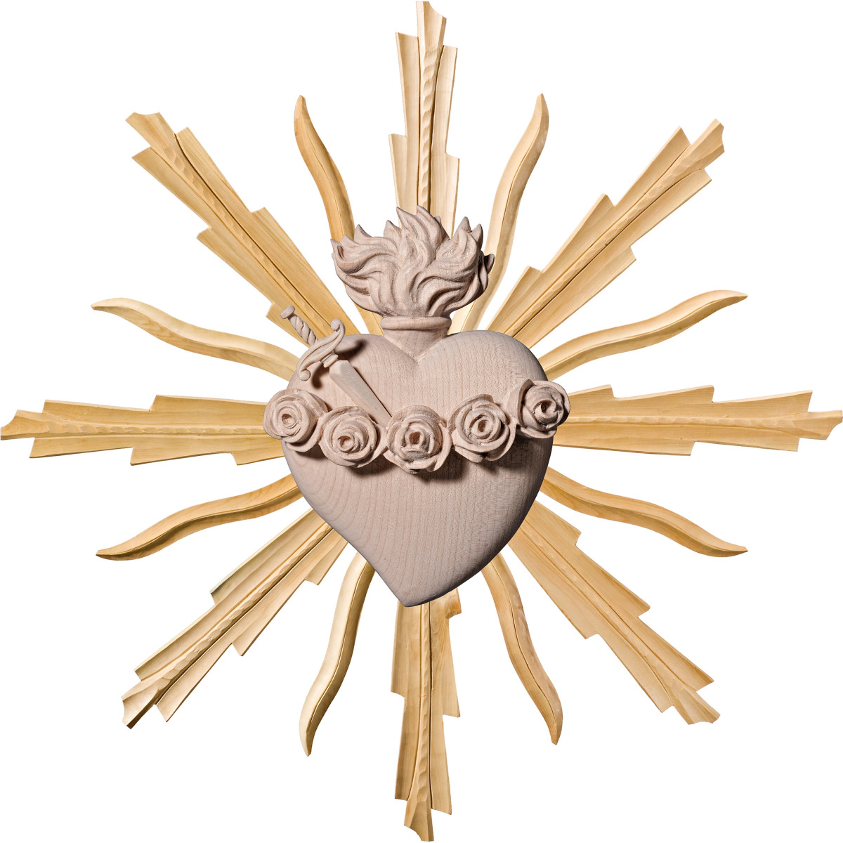 Sacrado Corazón de María con puñal y aureola